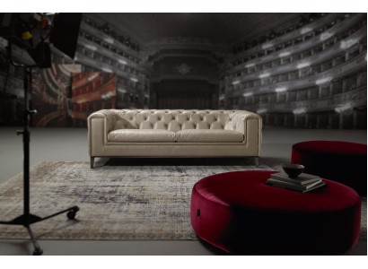 Sofa 3 Sitz Wohnzimmer Chesterfield Möbel Design Luxus Italienischer Stil Beige