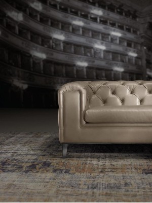 Sofa 3 Sitz Wohnzimmer Chesterfield Möbel Design Luxus Italienischer Stil Beige