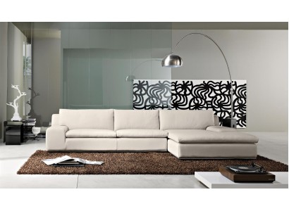 Ecksofa Wohnzimmer Schlaf Sofa Couchen Couch Weiß L Form Leder Möbel PRIANERA