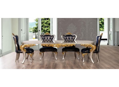 Esszimmer Esstisch 4x Stuhl Gruppe Garnitur Holz Tisch Tische Stühle Stuhl Set