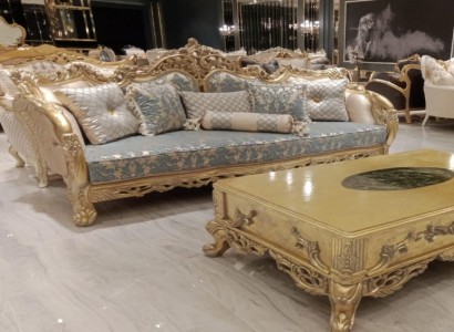Sitz Dreisitzer Sofa 3 Sitzer Sofas Stoff Stil Barock Rokoko Möbel Klassische  Сиденье Трехместный диван 3-местные диваны Ткань Стиль Барокко Рококо Мебель Классическое