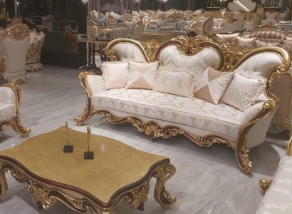Роскошный трехместный диван 3-местный диван Софы кресла Ткань Стиль барокко Рококо 240 см