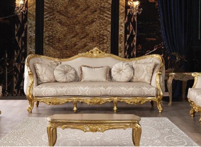 Трёхместный диван 3-Sitzer Barock Rokoko Диван Софа Кресла Сидение Ткань Стиль диван