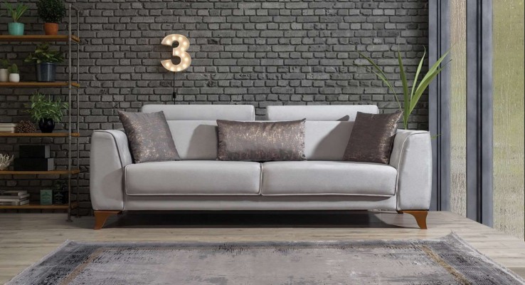 Sofa 3 Sitzer Design Sofas Polster Sitz Design Dreisitzer Modern Stoff Möbel Neu