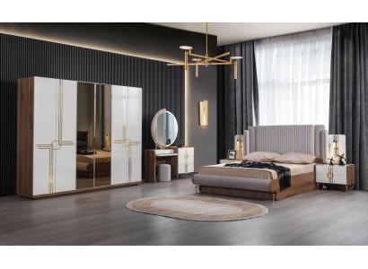 Спальный гарнитур 5 предметов Мебель Роскошная кровать Шкаф Комплект Новый