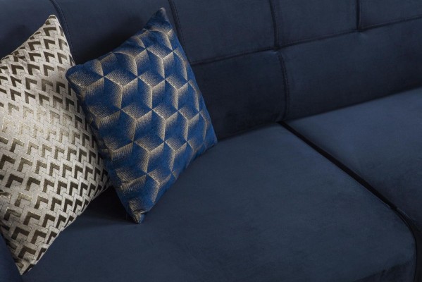 Роскошный угловой диван Royal Blue Velvet Couch Corner Sofa Couch Living Room New