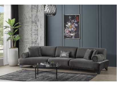 Sofa 5 Sitzer Couch Polstersofa xxl Sofas Wohnzimmer Stoff Big Wohnlandschaft