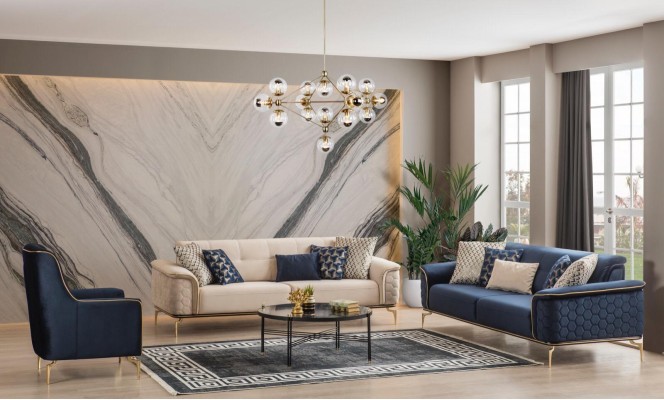 Мягкий уголок мебельная группа диваны диван кресло трехместный 3+3+1-местный тканевый набор Неу