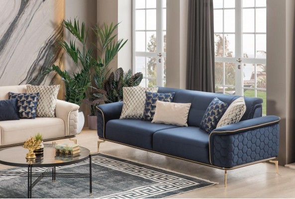 Мягкий уголок мебельная группа диваны диван кресло трехместный 3+3+1-местный тканевый набор Неу