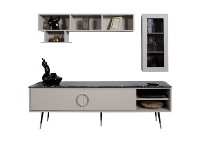 Итальянский стиль телевизионный шкаф-комод низкого шкафа Лаконичная мебель коммод 205 см