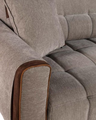 Sofa 3 Sitz Textil Sofas Couch Polster Garnitur Sitzpolster Dreisitzer