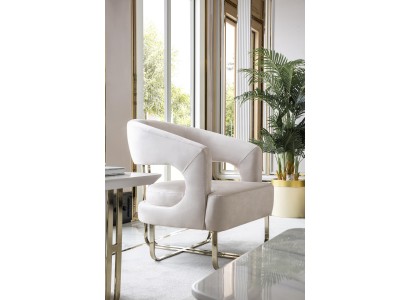 Sessel Beige Wohnzimmer Design Elegantes Möbel Modern 1 Sitzer Sessel Schön Neu