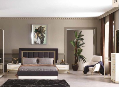 Schlafzimmer Set Шкаф Прикроватные тумбы Консоль Комод + Зеркало