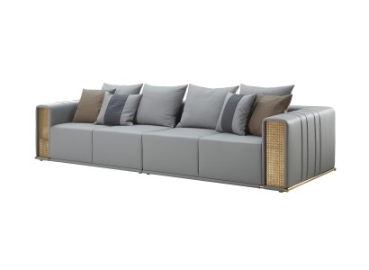 Sofa 4 sitzer Grau Luxus Wohnzimmer Modern Design Couchen Neu Kreative