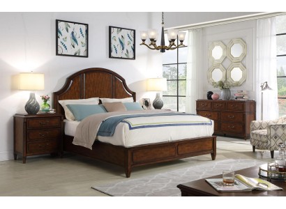 Кровать 2x Тумбочка 4шт Комплект для спальни Дизайн Современная классическая мебель роскошь