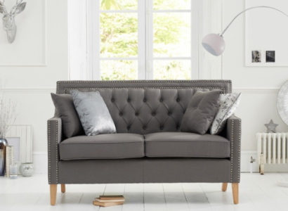 Диван Chesterfield Sofa Couchen обитый тканью, 2-местный.