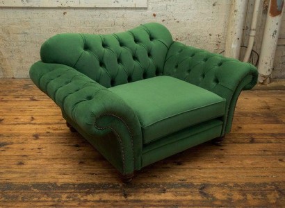 Chesterfield дизайн диван кресло диван обивка роскошный текстиль 1-местый #102