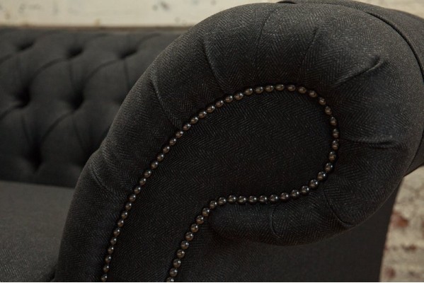 Кресло Честерфилд, тканевый диван для телевизора, одноместный диван, тканевая обивка.