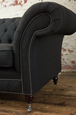 Кресло Честерфилд, тканевый диван для телевизора, одноместный диван, тканевая обивка.