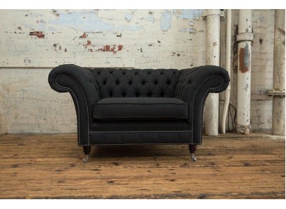 Кресло Честерфилд, тканевый диван для телевизора, одноместный диван, тканевая обивка.