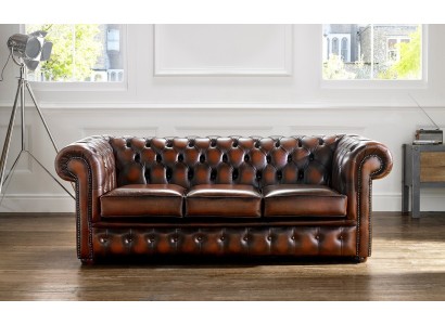 Chesterfield диван обивочный диван 3-местный кожаный диван Оригинальный Коричневый диваны Софы 