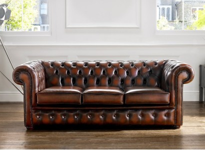 Chesterfield диван обивочный диван 3-местный кожаный диван Оригинальный Коричневый диваны Софы 