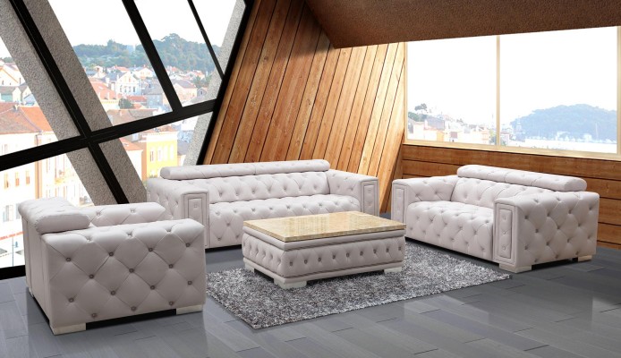 Набор диванов Chesterfield из кожи, 3+2+1, дизайн, новый 9914.
