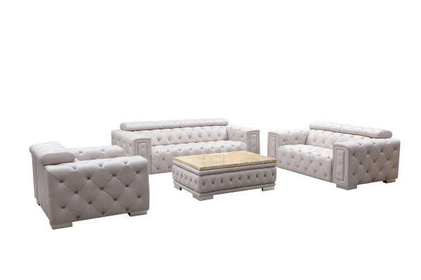 Набор диванов Chesterfield из кожи, 3+2+1, дизайн, новый 9914.