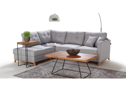 Ecksofa Stoff L-Form Bettfunktion Couch Design Polster Textil Eck Bettkasten Neu