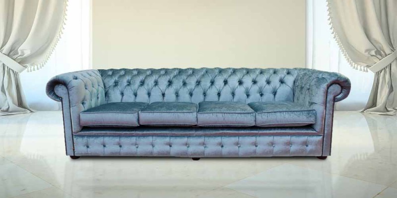 Chesterfield диван Классический роскошный барокко рококо, 4 места, текстиль, кожа.