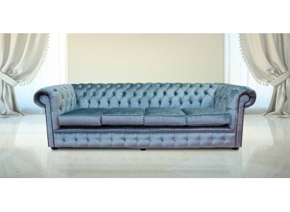 Chesterfield диван Классический роскошный барокко рококо, 4 места, текстиль, кожа.