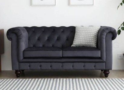 Sofa Luxus Textil Chesterfield Couch Sofas Polster 2 Sitzer Zweisitzer