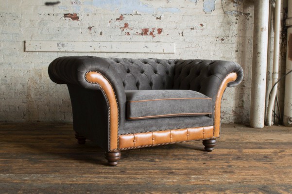 Кресло одноместное телевизионное клубное диван Честерфилд оригинальная Англия мебель новая