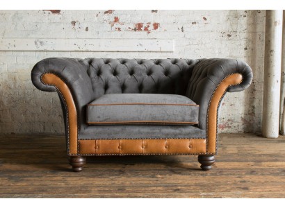 Кресло одноместное телевизионное клубное диван Честерфилд оригинальная Англия мебель новая