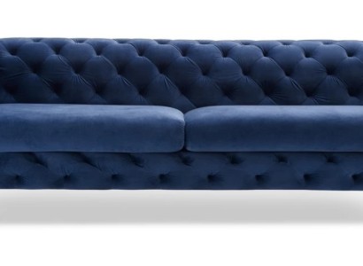 Chesterfield трехместный синий диван для гостиной в современном стиле из велюра, новый текстильный материал.