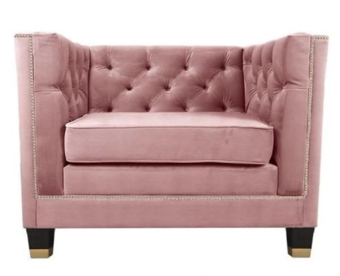 Sessel Chesterfield Textil Stoff Lila Kreative Möbel Neu Wohnzimmer Modern