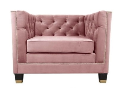 Sessel Chesterfield Textil Stoff Lila Kreative Möbel Neu Wohnzimmer Modern