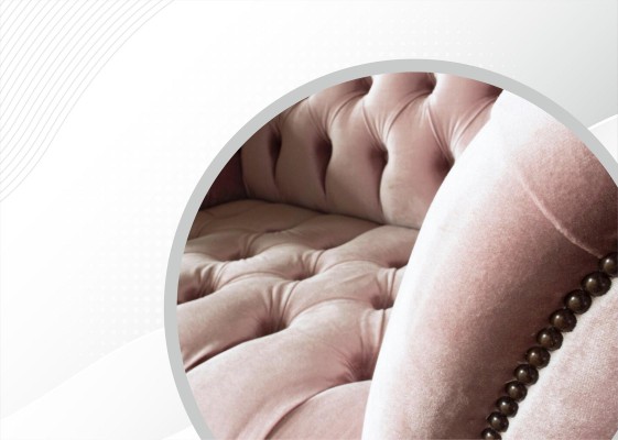 Кресло Честерфилд розового цвета из текстиля для гостиной в современном дизайне, новый креативный мебельный предмет.