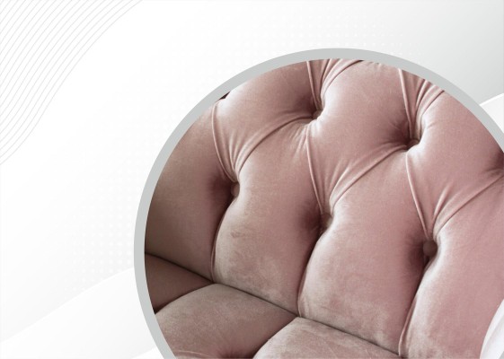 Кресло Честерфилд розового цвета из текстиля для гостиной в современном дизайне, новый креативный мебельный предмет.