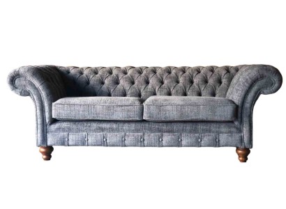 Chesterfield диван для трех человек, обивка из текстильного материала, новый.