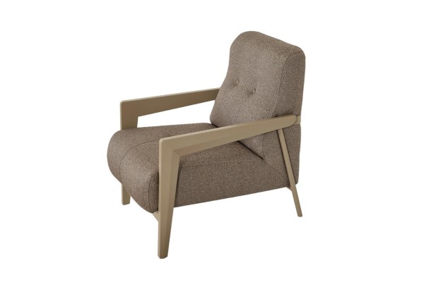 Светло-серое кресло для гостиной, элегантное текстильное кресло для гостиной.