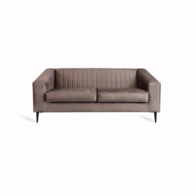 Sofa 2 Sitzer Braun Sofas Sitz Wohnzimmer Modern Design Polster Stoff Elegantes