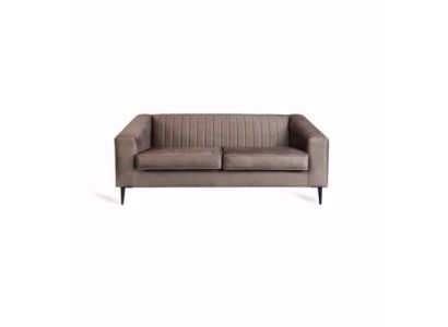 Sofa 2 Sitzer Braun Sofas Sitz Wohnzimmer Modern Design Polster Stoff Elegantes