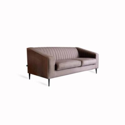 Sofa 2 Sitzer Braun Sofas Sitz Wohnzimmer Modern Design Polster Stoff Elegantes