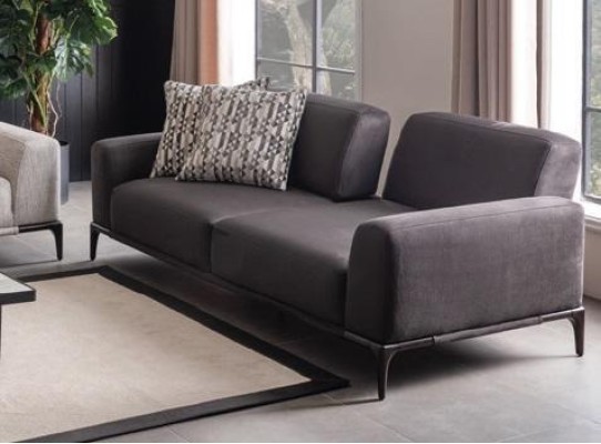 Sofa 3Sitzer Braun Sofas Stil Luxus Wohnzimmer Modernes Design Polster