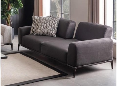 Sofa 3Sitzer Braun Sofas Stil Luxus Wohnzimmer Modernes Design Polster