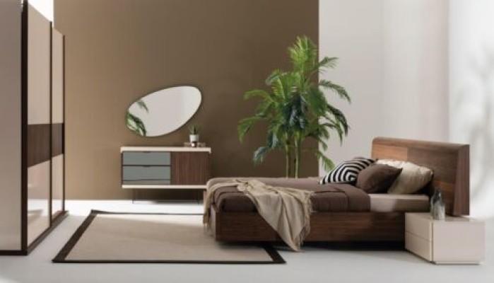 Дизайн Люкс Спальня Кровать 2x Тумбочки Комод Гарнитур Кровати 8шт. Набор