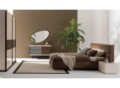 Дизайн Люкс Спальня Кровать 2x Тумбочки Комод Гарнитур Кровати 8шт. Набор