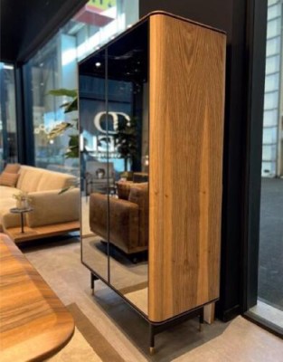 Витринный стеклянный барный шкаф для дома стены полка деревянная гостиная.