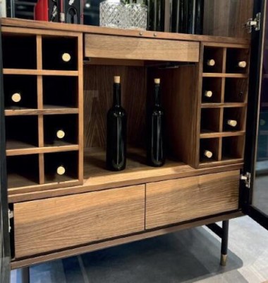 Витринный стеклянный барный шкаф для дома стены полка деревянная гостиная.